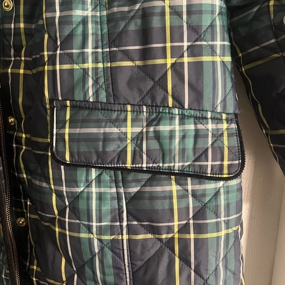 Talbots Blue and Green Barn Jacket with Quilted Design - Picture 6 of 8